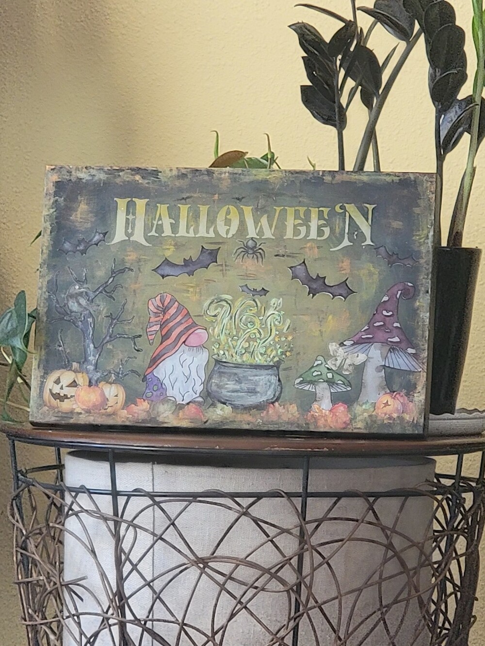 Halloween Holiday Decor Wall Art in Black & Orange - Picture 2 of 2